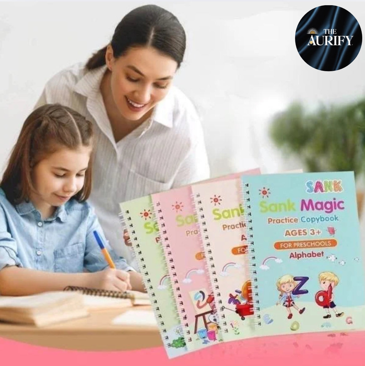 COMBO (4 BOOK + 10 REFILL+ 1 Pen +1 Grip) AND Digital Notepad